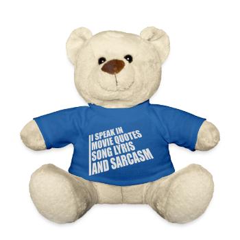speak lyrics and sarcasm - Teddy Bear - royal blue - Front
