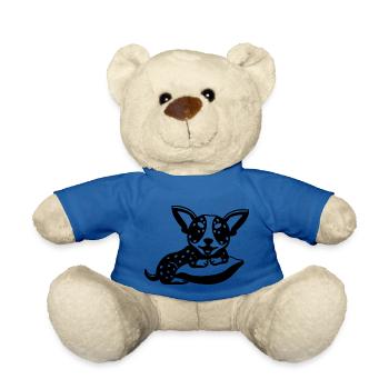 CHIEN CHAT ANIMAL DE COMPAGNIE - Nounours - bleu roi - Devant