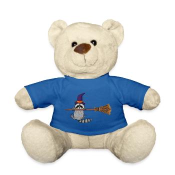 cute raccoon witch - Teddy Bear - royal blue - Front