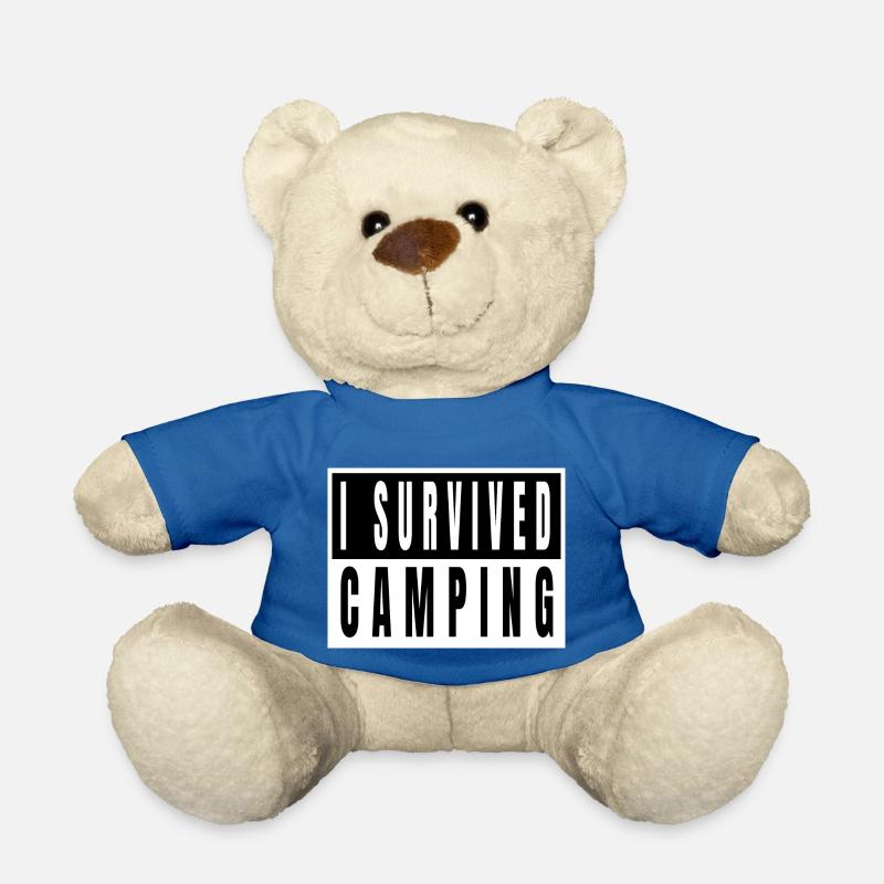 camping drôle c’est dans les tentes camping hommes feux de camp - Nounours - bleu roi