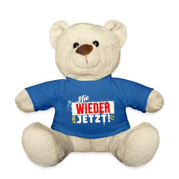 Nie wieder ist jetzt! Statement gegen Faschismus. - Teddy - Königsblau - Vorne