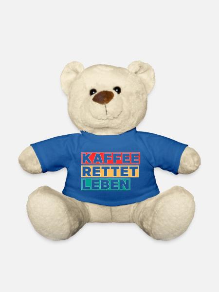 Kaffee rettet Leben - Teddy - Königsblau