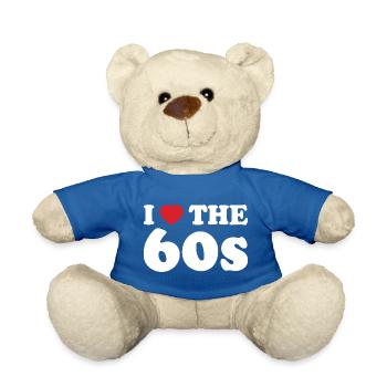 Love for the 60s - Teddy Bear - royal blue - Front