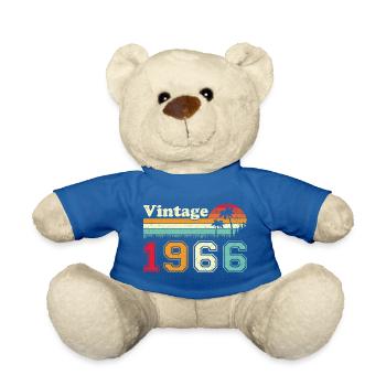 1966 Vintage Retro Geburtstagsgeschenk - Teddy - Königsblau - Vorne