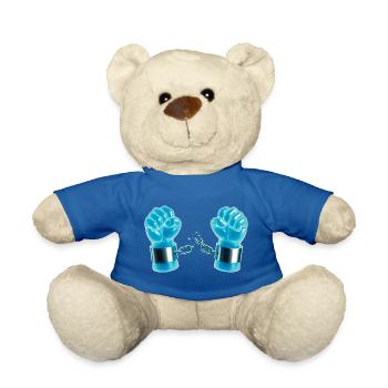 FREE NIGHT - freedom & rights - Teddy Bear - royal blue - Front