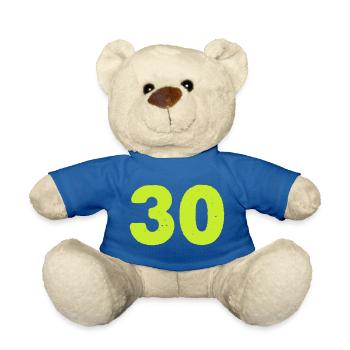 Neon 30 Anniversary Design - Teddy Bear - royal blue - Front