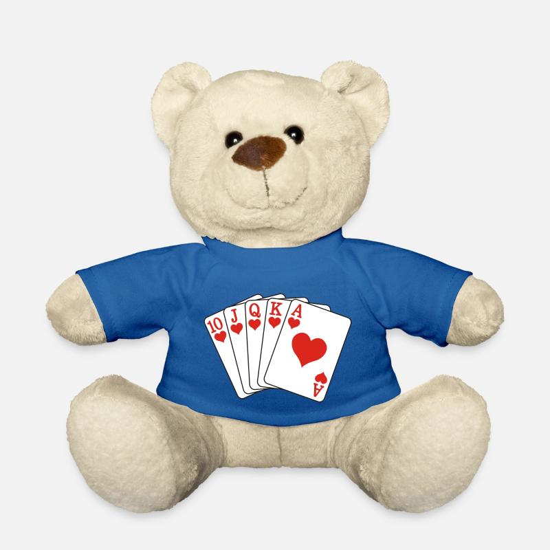 Poker Royal Flush - Nounours - bleu roi