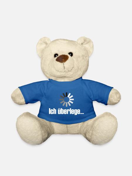 Ich überlege...2- Nachdenken - Teddy - Königsblau
