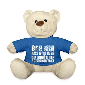 Geh mir aus dem Weg du unnötiger Sozialkontakt - Teddy - Königsblau - Vorne