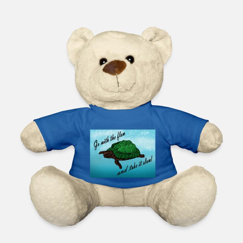 Take it slow! - Teddy Bear - royal blue