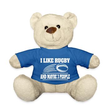 Joueur de rugby Entraîneur de rugby Cadeau de rugby Équipe de rugby - Nounours - bleu roi - Devant