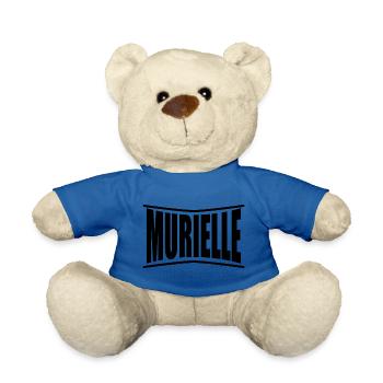 nom du t-shirt Murielle idée cadeau t-shirt - Nounours - bleu roi - Devant