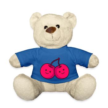 Cherries Comic - Teddy Bear - royal blue - Front