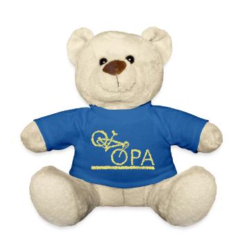 bester Opa Fahrrad Mountainbike Radeln Kritzeln - Teddy - Königsblau - Vorne