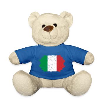Italienische Flagge Pinselstrich - Teddy - Königsblau - Vorne