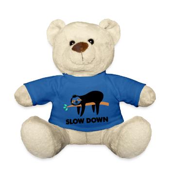 Ralentissement des paresseux - Nounours - bleu roi - Devant
