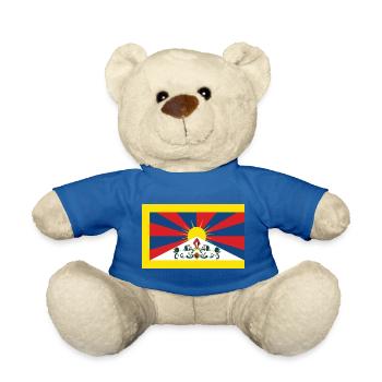 Offizielle tibetische Chungpo-Flagge - Teddy - Königsblau - Vorne