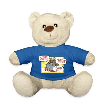 Royal crow with spark slogan - Teddy Bear - royal blue - Front