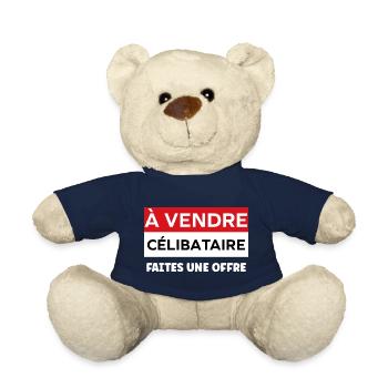 Humour célibataire - Nounours - bleu marine - Devant