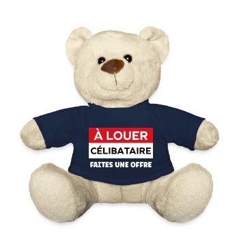 Humour célibataire - Nounours - bleu marine - Devant