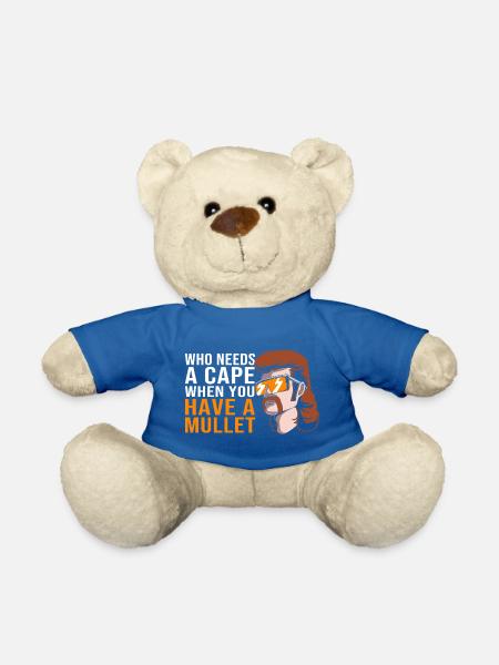 Mullet Haarschnitt Vokuhila - Teddy - Königsblau