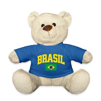 Brazil Football Lover Retro Sports Design - Teddy Bear - royal blue - Front