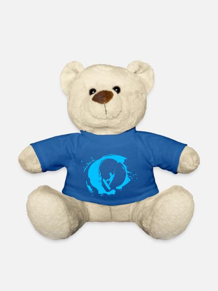 Surfer Wave Kite sur la mer - Nounours - bleu roi