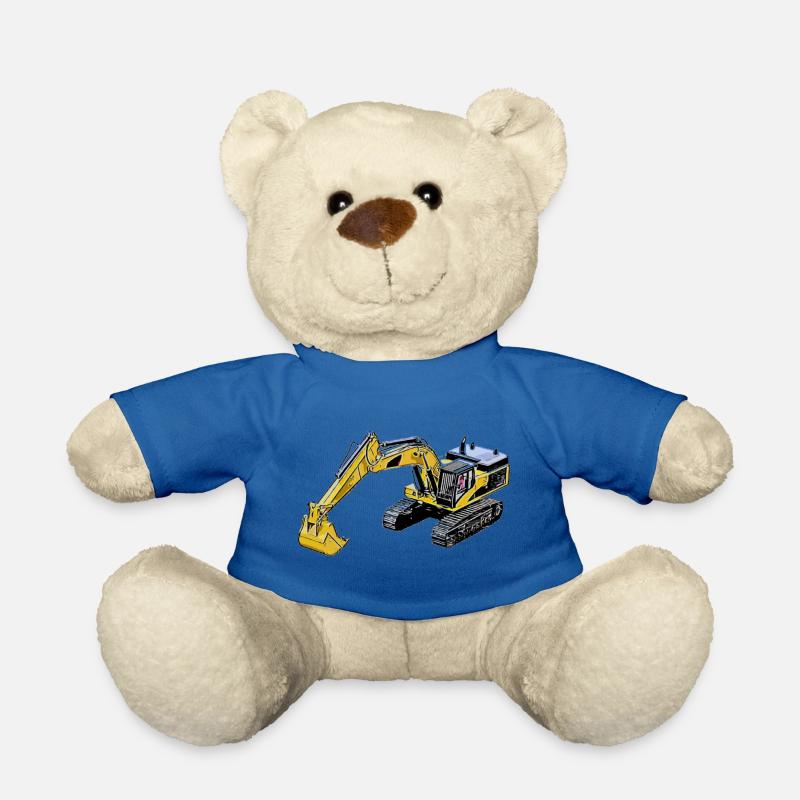 Kettenbagger Bagger Farbig Schaufelbagger - Teddy - Königsblau