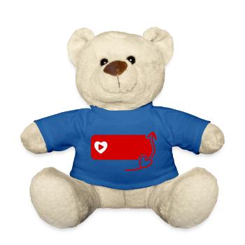 Lovely YouTube Inspired Subscribe Flat Icon - Teddy Bear - royal blue - Front