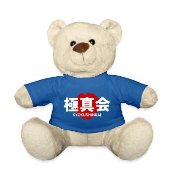Kyokushin Karate Dojo GYM Japanische Kanji - Teddy - Königsblau - Vorne