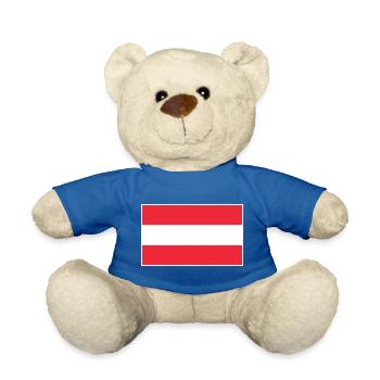 Austria Flag Classic Frame - Teddy - Königsblau - Vorne
