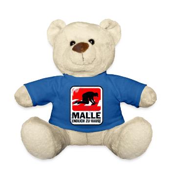 MALLE ENDLICH ZU HAUSE, KNIEEND ÜBER ZEBRASTREIFEN - Teddy - Königsblau - Vorne