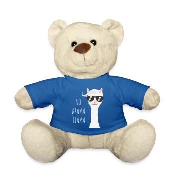 No Drama Llama - Teddy Bear - royal blue - Front