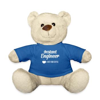 Ingenieur T-Shirt - Ingenieurin - Kaffee - Spruch - Teddy - Königsblau - Vorne