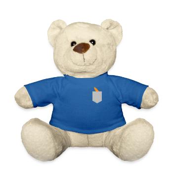 Corn Pocket Funny Corn Corn Cob Design - Teddy Bear - royal blue - Front