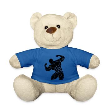 body building - Teddy Bear - royal blue - Front