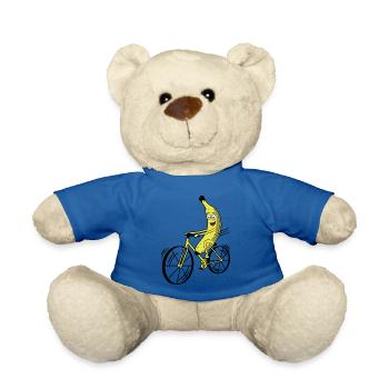 Banana bike funny sport banana on the bike - Teddy Bear - royal blue - Front