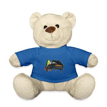 Funny avocado piano piano pianist gift - Teddy Bear - royal blue - Front