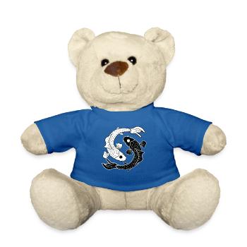 Balance de carpes Yin et Yang Koi - Nounours - bleu roi - Devant