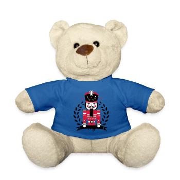 Nussknacker Husar mit offenem Mund - Teddy - Königsblau - Vorne