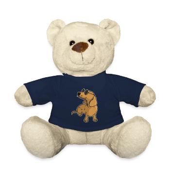 Dachshund Chiller Sunglasses dog - Teddy Bear - french navy - Front