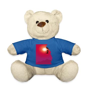 Cadeau d'alpinisme au lever du soleil - Nounours - bleu roi - Devant