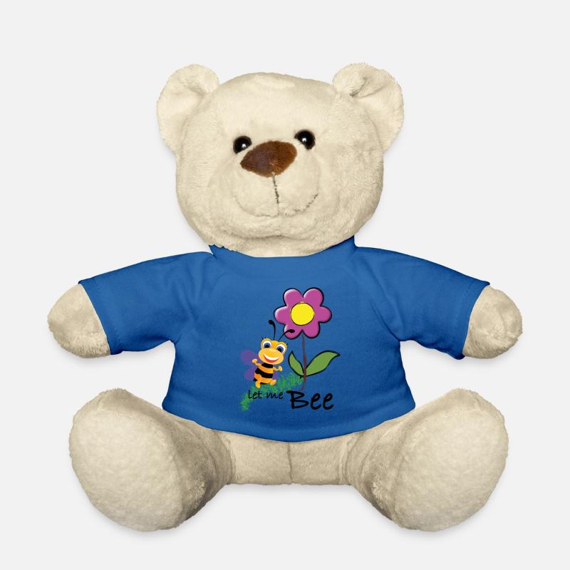 Biene auf Blume - Teddy - Königsblau