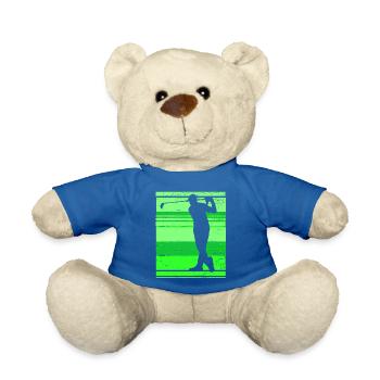 Golf Golfer - Teddy Bear - royal blue - Front
