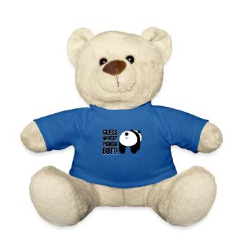 Guess what? Panda Butt Bear Saying Humor Pun - Teddy Bear - royal blue - Front