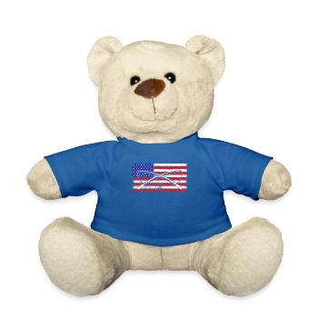 Canne à pêche Usa Flag - Nounours - bleu roi - Devant