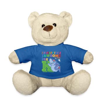 Glücklich ersten Tag Schule Pre K Awesome Geschenk - Teddy - Königsblau - Vorne
