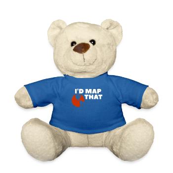 I'd Map That Geography Geographer World Map - Teddy - Königsblau - Vorne