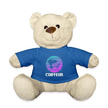 Retro Coiffeur Coiffure - Nounours - bleu roi - Devant