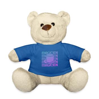 Retro Magicien Magique Magie - Nounours - bleu roi - Devant